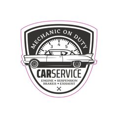 Abtibild TAG RETRO CAR SERVICE Cod: TAG 016 / T2-Dacenergy.ro