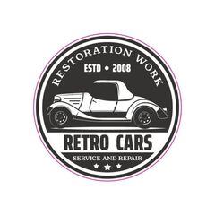 Abtibild "RETRO CARS"  Cod: TAG 020 / T2-Dacenergy.ro