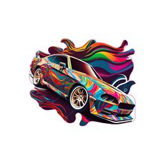 Abtibild "  MASINA COLORATA " Cod:TAG 068 / T4-Dacenergy.ro