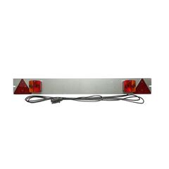 Bara remorca cu lampi spate multifunctionale, triunghiuri reflectorizante, mufa 7 pini, cablu 6m, 12V, 1m, universala, omologare E11 Cod: TB008-Dacenergy.ro