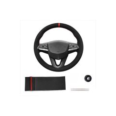 Husa volan auto imitatie alcantara cu ac si ata marime m negru Cod: WK-1002-Dacenergy.ro