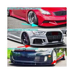 Prelungire bara fata auto universala spoiler 185cm negru lucios 3 piese Cod: UNIV-028-231-Dacenergy.ro