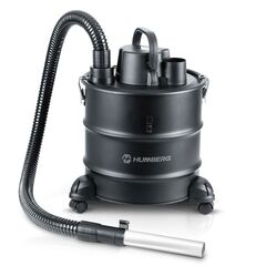Aspirator de cenusa semineu Humberg, soba, gratar, vatra, rezervor metalic 18 L, 1000 W, functie suflanta, filtru HEPA lavabil, sistem AntiDust, roti transport, fara sac, 17 kPa, 22 l/s, furtun 120 cm, 45 x 31 cm, Negru-Dacenergy.ro