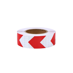 Banda reflectorizanta culoare Alba sageata Rosie  5cmx25m Cod: 06R/W-Dacenergy.ro