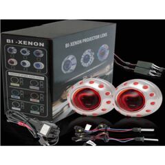 Lupe Bi-xenon Devil Eyes RED 2.5 inch 001R-Dacenergy.ro