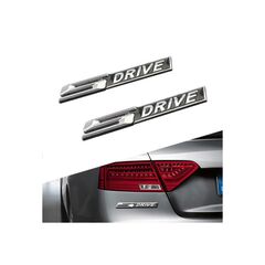 Ornament metalic auto S Drive culoare crom cu negru Cod: SD1-Dacenergy.ro