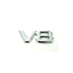 Ornament plastic auto V8 cromat Cod: P8V-Dacenergy.ro
