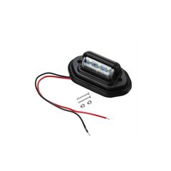 Set 2 lampi numar  carcasa neagra  lumina:alba / 12V-24V (Set 2 buc) Cod:2102501A/BK-Dacenergy.ro