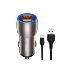 Incarcator auto SMART Quick charge USB QC3.0 36W + cablu lightning compatibil Iphone  Cod: XO-CC52A-Dacenergy.ro