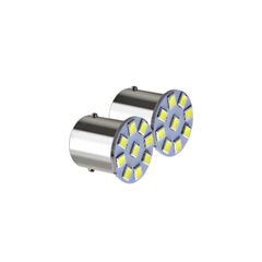 Set 2 becuri o faza BA15S T.V. 9SMD 1210 24V lumina alba 180 lumen Cod: JSUN55-Dacenergy.ro