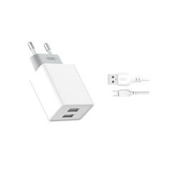 Incarcator retea USB 2.4A  cu cablu  Micro USB  Cod:XO-L65-NB103B-Dacenergy.ro