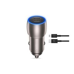 Incarcator auto SMART Quick charge USB PD 40W type C +cablu lightning compatibil Iphone  Cod:XO-CC51-Q189A-Dacenergy.ro