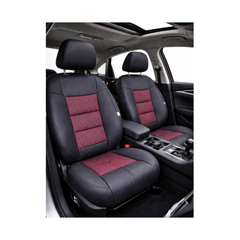 Huse scaune auto universale premium cu bancheta spate fractionata negru rosu Cod: F3001-P43-Dacenergy.ro