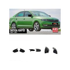 Capace oglinda tip Batman auto compatibile Skoda Rapid 2015-2017 cu semnalizare in oglinda Cod: C581-BAT2-Dacenergy.ro