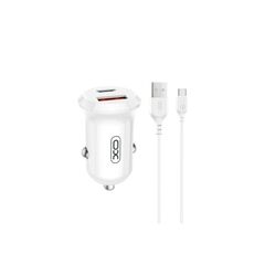 Incarcator auto mini USB 30W USB Type-C  USB-A cu cablu 1m Type-C Cod: XO-CC69-NB103-Dacenergy.ro