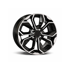 Jante DY176 KM 16x6.5 4x100 ET35 negru diamond cut compatibile Dacia, Renault, Opel, Nissan-Dacenergy.ro