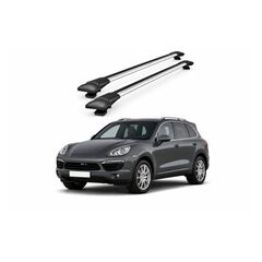 Bare portbagaj transversale auto aluminiu compatibile Porsche Cayenne (92A E2) SUV 2010-2017 92-100 cm Cod: KL4-Dacenergy.ro