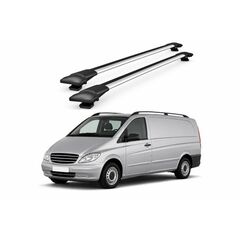 Bare portbagaj transversale auto aluminiu compatibile Mercedes Benz Vito (W639) Van 2003-2014 116-120 cm Cod: KL1-Dacenergy.ro