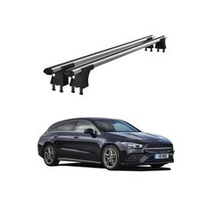 Set bare transversale aluminiu cu prindere in puncte fixe compatibile Mercedes CLA X118 2019-> negre sau argintii Cod: 120101 Kit 204-Dacenergy.ro
