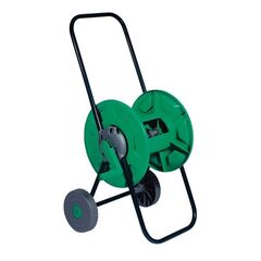 ​Carucior pentru furtun , din plastic, picior de sustinere metalic, pentru furtun de 50 m, 13 mm, verde-Dacenergy.ro