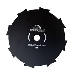 ​Disc motocoasa GreenField, pentru tuns iarba, realizat din otel, 8 dinti, 255 x 2 x 25.4 mm-Dacenergy.ro