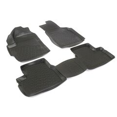 Set covorase profesionale cauciuc culoare negru stil tavita dedicate  NISSAN QASHQAI I 2007 -2013-Dacenergy.ro