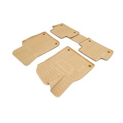 Set covoare cauciuc stil tavita DacEnergy©, compatibil Audi A4 B6, B7 2000-2007, bej-Dacenergy.ro