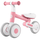 Bicicleta de echilibru, cadru durabil din otel, stabil, scaun moale, din spuma, inaltime reglabila, 25-28 cm, 3 roti din spuma EVA, roz si alb, Culoare: Roz,  alb-Dacenergy.ro