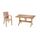 Set masa DacEnergy©, confectionat din polipropilena, forma dreptunghiulara, cu model imprimat, fixa, 4 scaune, rezistenta la umezeala, 140 x 73 x 80 cm, teak, Numar persoane	: 4, Culoare: teak-Dacenergy.ro