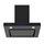 Hota de bucatarie, decorativa, din otel inoxidabil, 160 W, 510 m3/h, clasa energetica C, iluminare LED, 3 trepte de viteze, 60 cm, cu buton soft touch, neagra-Dacenergy.ro