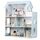 ​Casuta de papusi , din lemn si placa MDF, cu 3 etaje, 11 piese de mobilier, dus, dulap, lampa, fotoliu, 5 camere si terasa, aranjamente interesante, 70 x 60 x 24 cm, albastru, Culoare: Albastru-Dacenergy.ro