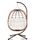 Scaun de gradina suspendat DacEnergy©, cosul din technorattan si sfoara impermeabila, cadru din otel, extrem de confortabil cu perne moi, lant solid, 194 cm, sarcina maxima 150 kg, maro, Culoare: Maro-Dacenergy.ro