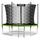 ​Trambulina de gradina , plasa de siguranta interioara, stalpi metalici, picioare duble, stabile in forma de U, fermoar si catarama, 312 cm, negru si verde, Culoare: Verde, Negru,  Diametru: 312 cm-Dacenergy.ro