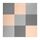​Covoras puzzle din spuma, 180x180 cm, 9 buc, antiaderent, moale, gri si piersica, Dimensiune (cm)	: 180 x 180, Culoare: Piersica, Gri-Dacenergy.ro