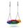 Leagan cuib, cadru otel, 100 % poliester, scaun confortabil, forma rotunda, franghii puternice, 100 cm, multicolor, Culoare: Multicolor-Dacenergy.ro