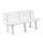​Banca de gradina, fabricata din plastic, cu spatar, 145 x 49 x 74 cm, alba, Numar locuri	: 3, Culoare: Alb-Dacenergy.ro