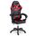 Scaun gaming, piele ecologica durabila, design modern, roti duble, solide din cauciuc nailon, cu doua perne, inaltime totala maxima 123 cm, negru si rosu, Culoare: Negru, Rosu-Dacenergy.ro