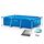 ​Piscina cu cadru, realizata din material PVC durabil cu 3 straturi, capacitate 1662 l, forma dreptunghiulara, 220 x 150 x 60 cm, albastra-Dacenergy.ro