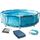 Piscina cu cadru, material PVC durabil cu 3 straturi, usor de asamblat, prelata, forma rotunda, capacitate 4485 l, 305 x 76 cm, albastru-Dacenergy.ro