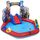 ​Centru de joaca Bestway, confectionat din vinil, tobogan gonflabil, bile, inele de aruncat, model Spider-Man, capacitate 165 l, 211 x 206 x 127 cm, rosu si albastru-Dacenergy.ro
