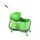 Carucior de curatenie DacEnergy©, plastic durabil, capacitate dubla, 10 si 24 l, storcator profesional pentru mop, patru roti, maner ergonomic, verde, Culoare: Verde-Dacenergy.ro