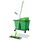 ​Set de curatenie profesional DacEnergy©, maner din aluminiu, mop plat din microfibra cu lungimea de 40 cm, storcator tip presa, galeata cu 2 compartimente, verde, Culoare: Verde-Dacenergy.ro