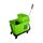 Galeata profesionala DacEnergy©, confectionata din plastic durabil, separator de apa curata si murdara, presa de stors, 20 l, cu roti, verde, Culoare: Verde-Dacenergy.ro