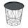 Masuta cafea DacEnergy©, material metal, forma de cos, spatiu pentru depozitare, forma rotunda, dimensiuni 45x45 cm, negru-Dacenergy.ro