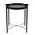 Masuta de cafea DacEnergy©, din metal, forma rotunda, cu blat adanc, picioare de sustinere, pliabila, 43 x 53.5 cm, negru-Dacenergy.ro