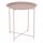 Masuta de cafea DacEnergy©, realizata din metal, design rustic, forma rotunda, 47 x 47 x 50.2, finisaj roz nude-Dacenergy.ro