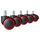 Set role pentru scaun de birou DacEnergy©, duble, material rezistent, 5 buc, negru si rosu-Dacenergy.ro