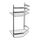 Etajera baie de colt DacEnergy© cromata, dimensiune 20x20x30 cm, doua rafturi, culoare gri-Dacenergy.ro