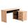 Birou DacEnergy©, din PAL melaminat, stil modern, design functional, de colt, 3 sertare, 3 rafturi, stejar artisan si negru, 137.5 x 75 x 101.5 cm-Dacenergy.ro
