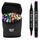 ​Set 36 markere duble DacEnergy©, cerneala pe baza de alcool, cu varf de 1 mm si 6 mm, cu geanta, nuante vibrante, intense, colorate, Numar bucati/set	: 36-Dacenergy.ro